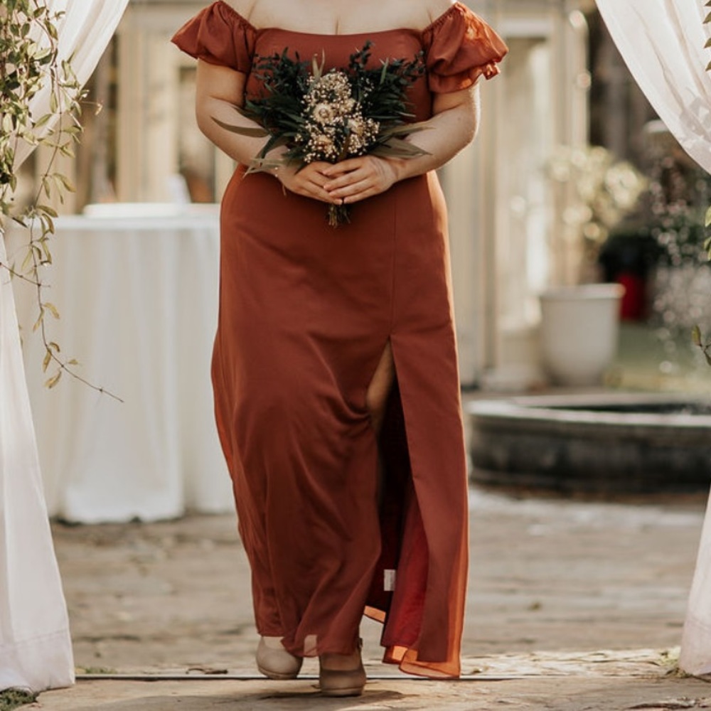 Rust colored Revelry Bridesmaid dress size 18